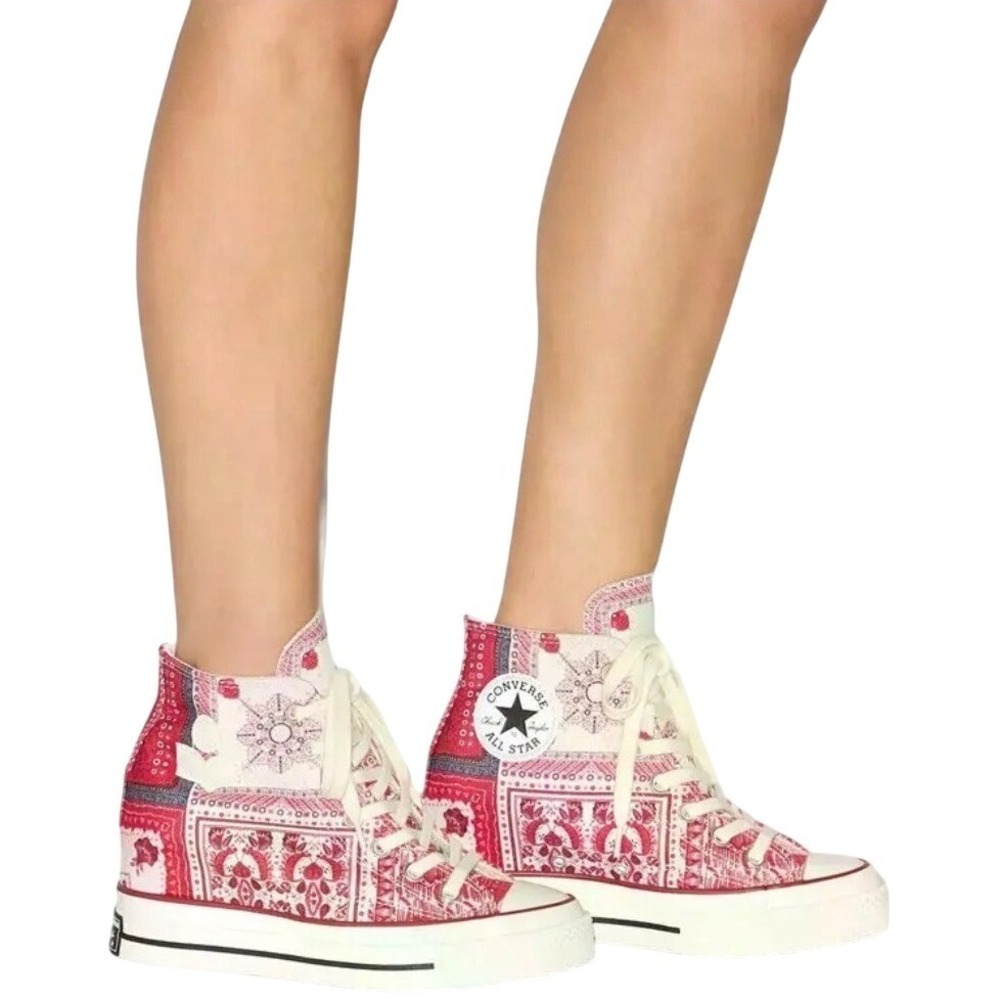 Isabel Marrant x Converse Chuck 70 Wedge Platform High Red Bandana Scarf 11 New